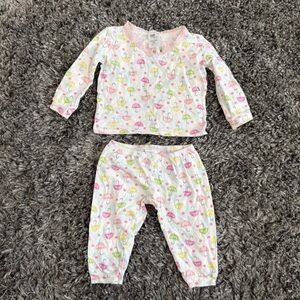 Esme Snug Fit Umbrella Two Piece Set in Pink Multi, Size 6 Months